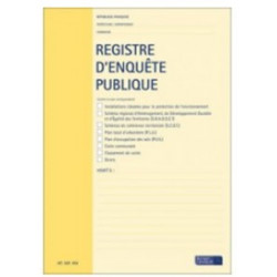 REGISTRE D'ENQUETE PUBLIQUE 32PAGES FORMAT A4 IMPRESSION BLEUE