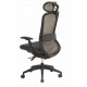 FAUTEUIL MORY SYNCHRONE ASSISE MÉMOIRE DE FORME DOS FILET GRIS TETERE / SOUTIEN LOMBAIRE REGLABLE ACCOUD. 4D TRANSLATION ASSISE
