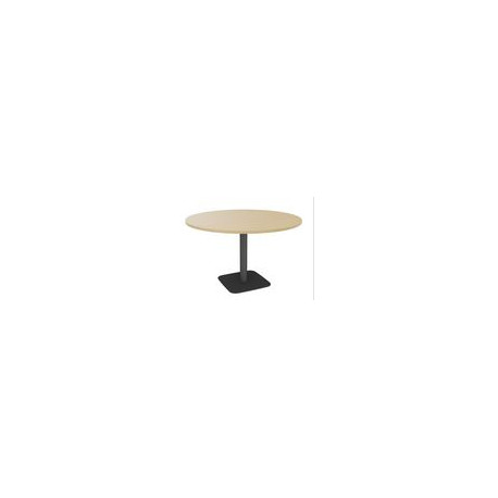 TABLE RONDE Ø120CM ÉPAISSEUR 25 PLATEAU CHÊNE CLAIR/PIÉTEMENT ANTHRACITE