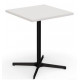 TABLE INDOOR L60 CM X L60 CM X H73,5 CM LUCIE PLATEAU BLANC NEIGE PIÉTEMENT NOIR