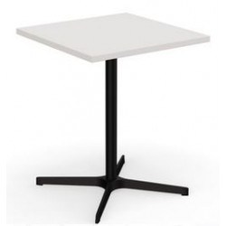 TABLE INDOOR L60 CM X L60 CM X H73,5 CM LUCIE PLATEAU BLANC NEIGE PIÉTEMENT NOIR