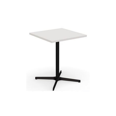 TABLE INDOOR L60 CM X L60 CM X H73,5 CM LUCIE PLATEAU BLANC NEIGE PIÉTEMENT NOIR