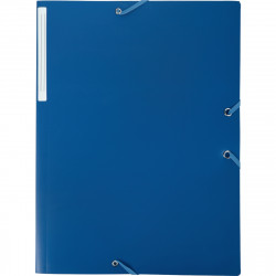 CHEMISE 3 RABATS À ÉLASTIQUES BLEU POLYPROPYLÈNE OPAQUE 4-10ÈME FORMAT 24X32 CM