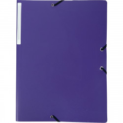 CHEMISE 3 RABATS À ÉLASTIQUES EN POLYPRO OPAQUE 4/10ÈME 24X32 CM VIOLET