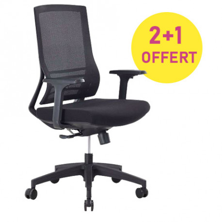 PACK 2+1 OFFERT SIÈGES BUREAUTIQUE GOWER