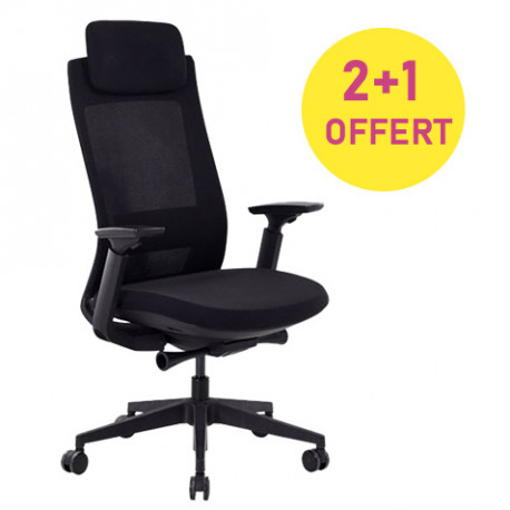 PACK PROMO 2+1 - FAUTEUIL PAULO MECANISME SYNCHRONE BLOCABLE 3 POSITIONS