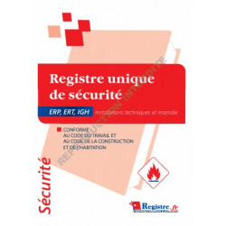REGISTRE UNIQUE DE SECURITE INCENDIE A4 POUR ERP / ERT / IGH / HABITATION (RS_P001)