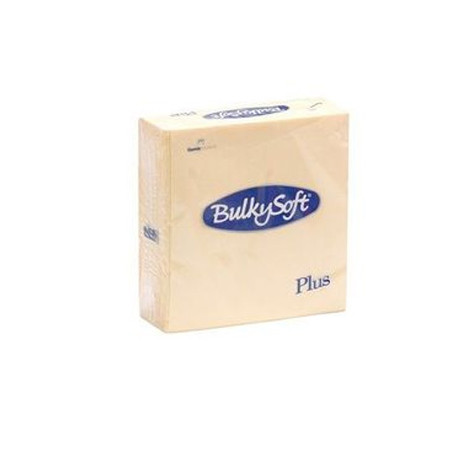 Serviettes ouate double point 40x40cm crème - Carton de 1440