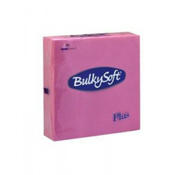 Serviettes ouate double point 40x40cm fuchsia - Carton de 1440