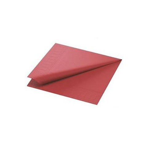 SERVIETTES OUATE 40X40CM 2 PLIS BORDEAUX COLIS DE 1250