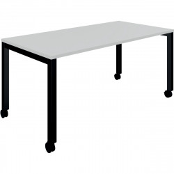TABLE L120 CM X P40 CM X H73,5 CM PERFORM MOBILE PLATEAU BLANC NEIGE PIÉTEMENT NOIR