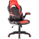 FAUTEUIL GAMING NOIR ET ROUGE DOSSIER CONTACT PERMANENT ACCOUDOIRS RABATTABLES
