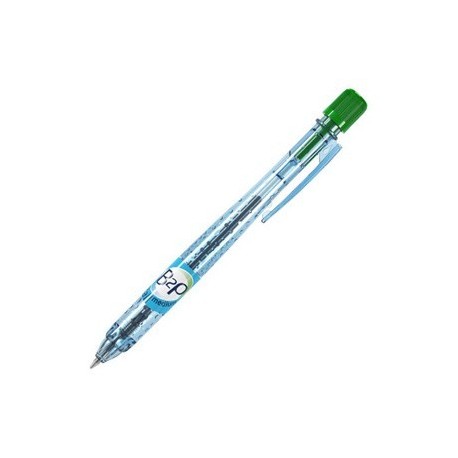 STYLO BILLE RETRACTABLE B2P BE GREEN MOYEN VERT