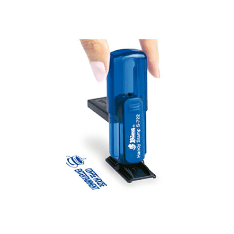 TIMBRE DE POCHE SHINY S724 AVEC TEXTE 58X25mm MAXI