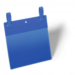 BOITE DE 50 POCHETTES AVEC SANGLE -A5 PAYSAGE, BLEU