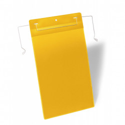 BOITE DE 50 POCHETTES AVEC FIL DE SUSPENSION -A4 PORTRAIT, JAUNE