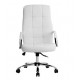 FAUTEUIL DE DIRECTION SIMILI CUIR BLANC BASE ACIER MAX