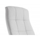 FAUTEUIL DE DIRECTION SIMILI CUIR BLANC BASE ACIER MAX