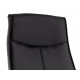 FAUTEUIL DE DIRECTION SIMILI CUIR NOIR BASE ACIER MAX