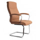 SIEGE VISITEUR FAUTEUIL SIMILI CUIR CREME PIEDS