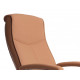 SIEGE VISITEUR FAUTEUIL SIMILI CUIR CREME PIEDS