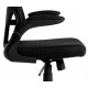 FAUTEUIL ERGONOMIQUE NOIR MAILLE BASE NYLON HAUTEUR MAX
