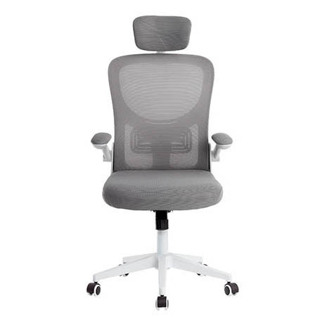 FAUTEUIL ERGONOMIQUE BICOLORE MAILLE BASE NYLON HAUTEUR