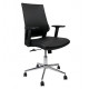 SIEGE ROTATIF FAUTEUIL SIMILI CUIR NOIR ASSISE AJUSTABLE