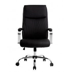 FAUTEUIL DE DIRECTION BUREAU TISSU NOIR DOSSIER REGLABLE +