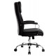 FAUTEUIL DE DIRECTION BUREAU TISSU NOIR DOSSIER REGLABLE +