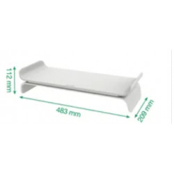 SUPPORT ÉCRAN  27" MAX RÉGLABLE HT 5,5 x 7,7 CM GRIS CLAIR   LEITZ ERGO L48.3 x P20,9 x H11,2 cm
