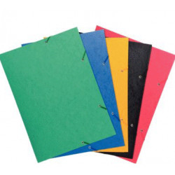 CHEMISE 3 RABATS À ÉLASTIQUES EN CARTE LUSTRÉE 600G FORMAT A3, COLORIS ASSORTIS