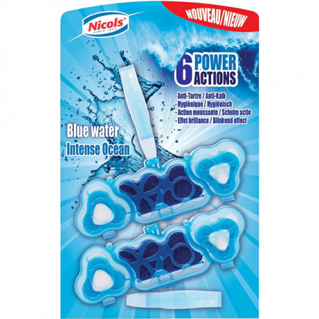 BLOCS CUVETTE WC BLUE WATER EAU BLEUE 6 ACTIONS LOT DE 2 