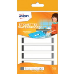 ETIQUETTES WATERPROOF GRIS 86X17MM 30 BOITES X24 ETIQ AVERY
