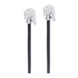 CABLE MODULAIRE RJ11-RJ11 MALE 10M NOIR BASIC-S