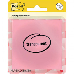 NOTES REPOSITIONNABLES TRANSPARENTES 73 X 73 MM BLOC DE 36 COLORIS PAPAYE