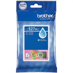 BROTHER SUCETTE CARTOUCHE D'ENCRE CYAN AUTHENTIQUE LC527XLC
