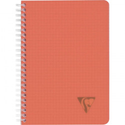 CAHIER A SPIRALES A4 180 P 90G 5X5 LINICOLOR ESSENCE QUADRILLÉ  COUV PP TRANSLUCIDE CLAIREFONTAINE