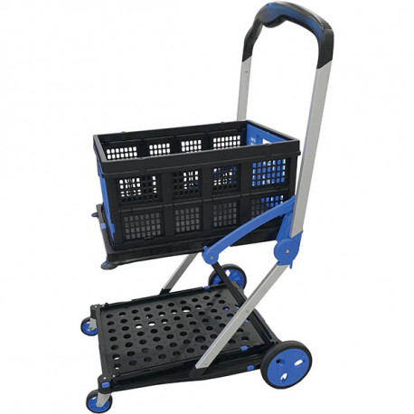 CHARIOT PLIABLE PORTE BACS EN ALUMINIUM