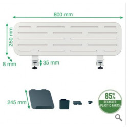 CLOISONNETTE P/ORGANISATEUR DE BUREAU BROCHABLE ERGO AVEC SUPPORT POUR PC PORTABLE GRIS CLAIR