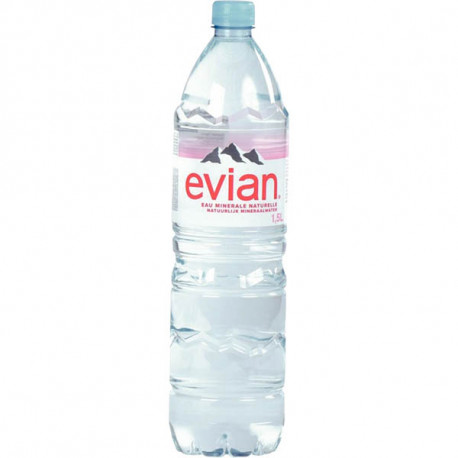 EAU PLATE  EVIAN 1.5L PQT6 RECYCLABLE FAB France 