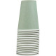 GOBELETS EN CARTON 20CL VERT OLIVE PQT15 TEMP INF A 70° SANS PLASTIQUE RECYCLABLE FSC FAB France  