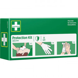 KIT DE PROTECTION POUR BOUCHE A BOUCHE EN EVITANT LE CONTACT 1 MASQUE 4 GANTS 2 LINGETTES NETTOYANTES  CEDERROTH