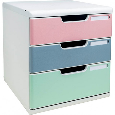  MODULE DE CLASSEMENT 3 TIROIRS MODULO BLANC/AUTENTIK