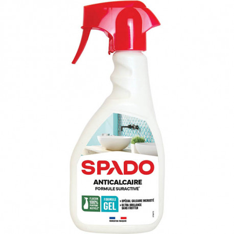 NETTOYANT GEL SPRAY 500ML GEL ANTICALCAIRE SPADO FAB France