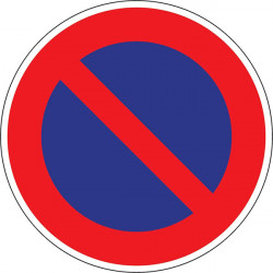 PANNEAU STATIONNE INTERDIT D30