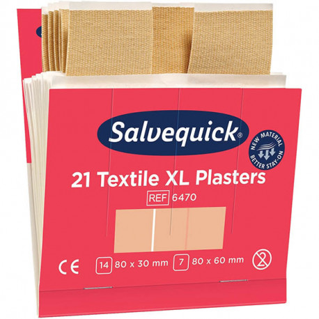 PANSEMENTS TEXTILES BOITE DE 6X21 PANSEMENTS 14 EN 80X30 MM ET 7 EN 80X60MM  MAXI  CEDERROTH