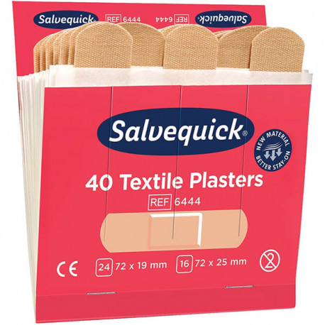 PANSEMENTS TEXTILES BOITE DE 6X40 PANSEMENTS 24 EN 72X19 MM ET 16 EN 72X25MM  MAXI  CEDERROTH