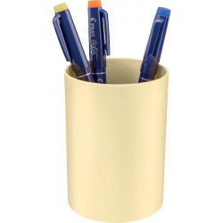 POT A CRAYON FIRST JAUNE PALE  CEP 90% RECYCLE AGEC DIAM 0,75  10,5 CM  FAB France