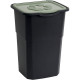 POUBELLE TRI SELECTIF 50L  NOIR COUVERCLE VERYT PP RECYCLABLE PAPERFLOW L39Xl36XH54 CM  